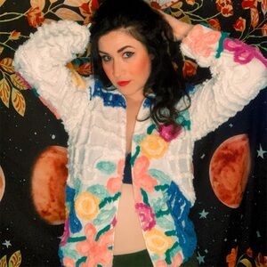 Vintage Floral Textured Jacket